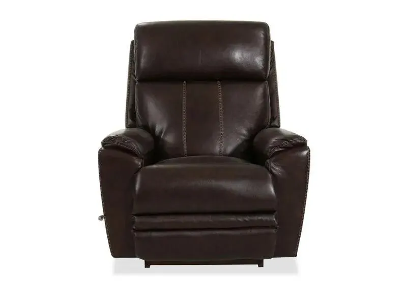 Talladega Chestnut Leather Rocking Recliner