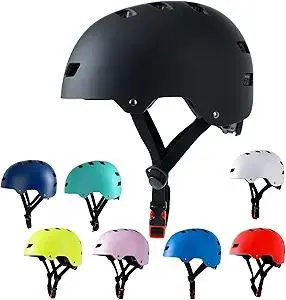 Bike Helmet 3 Sizes for Teenager Kids Youth Adults,Bavilk Skateboard Helmet Adjustable Multi-Sport Bicycle Cycling Scooter Roller Skate Inline Skating Rollerblading for Girls Boys Women Men Teen