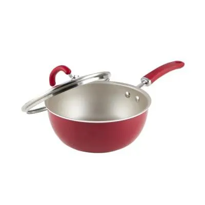Rachael Ray 3 qt Red Covered Saucepan