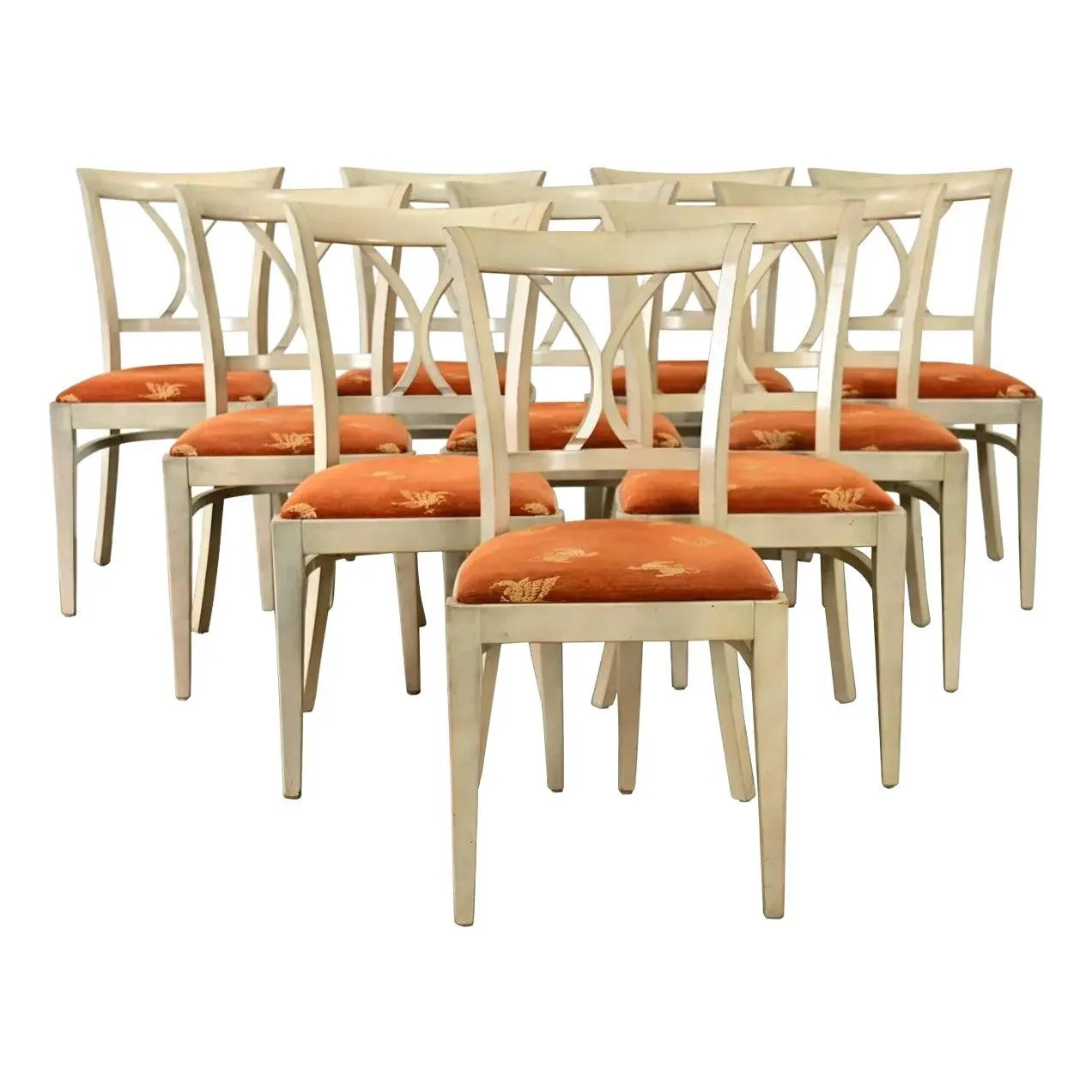 Set of Ten French Vintage Bistro Chairs