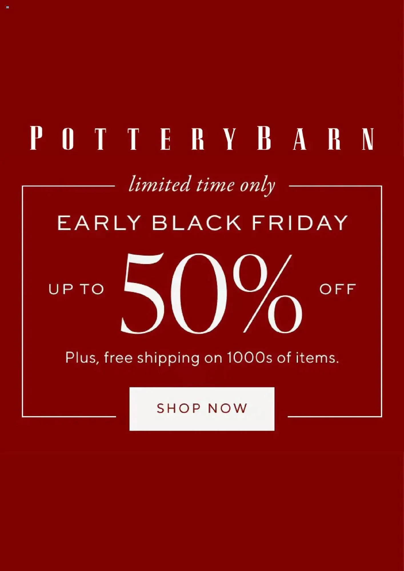 Pottery Barn Weekly Ad - 1