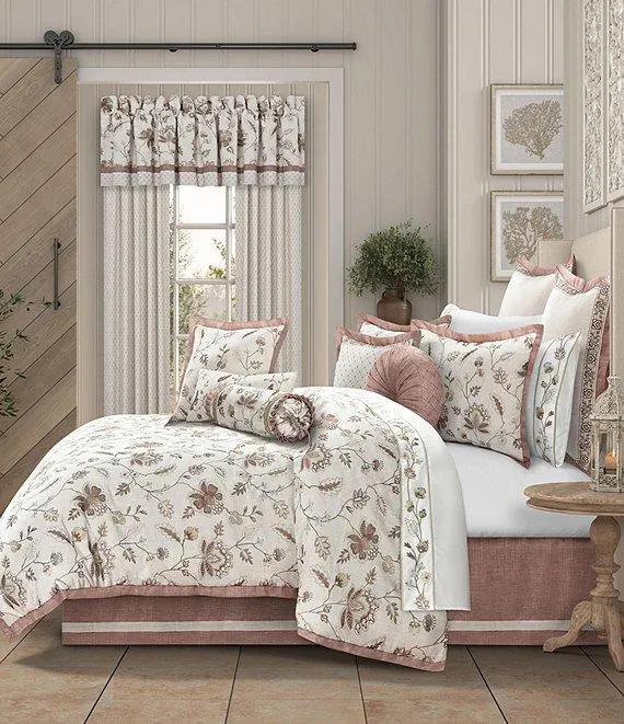 Santa Rosa Floral Embroidery Comforter Set