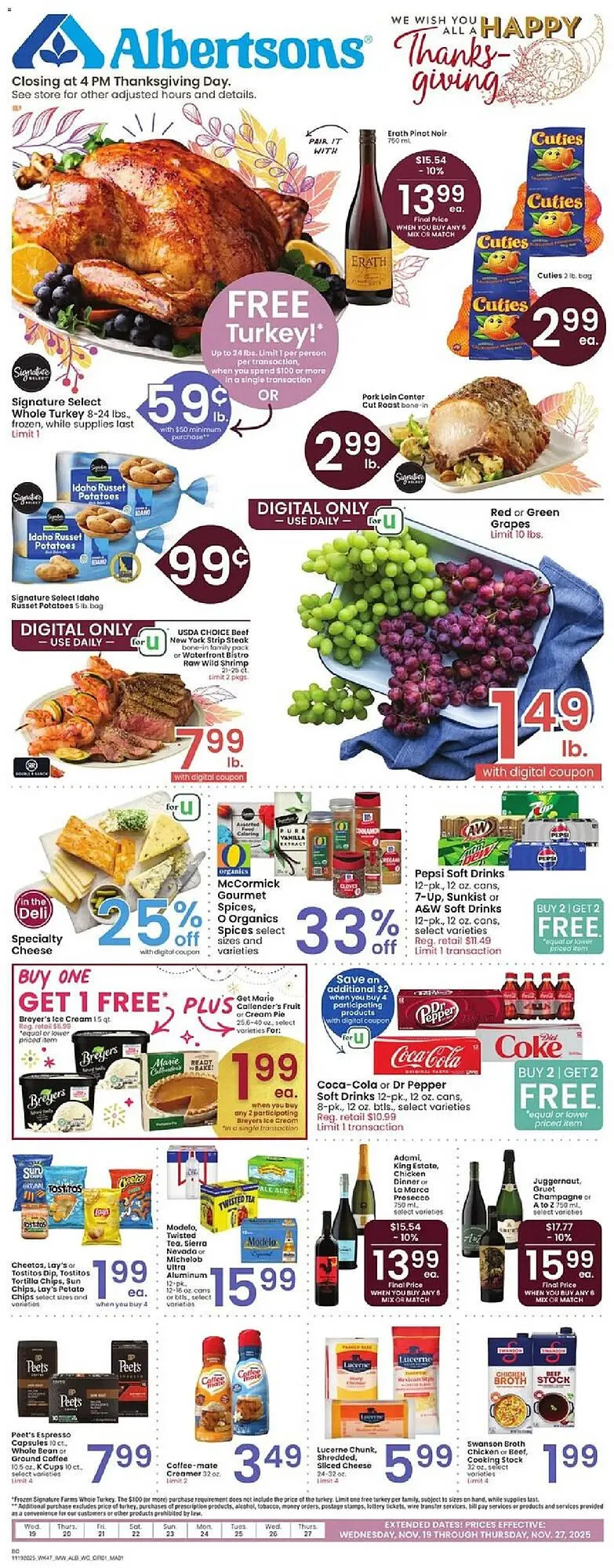 Weekly ad Albertsons weekly ad from November 19 to November 28 2025 - Page 1