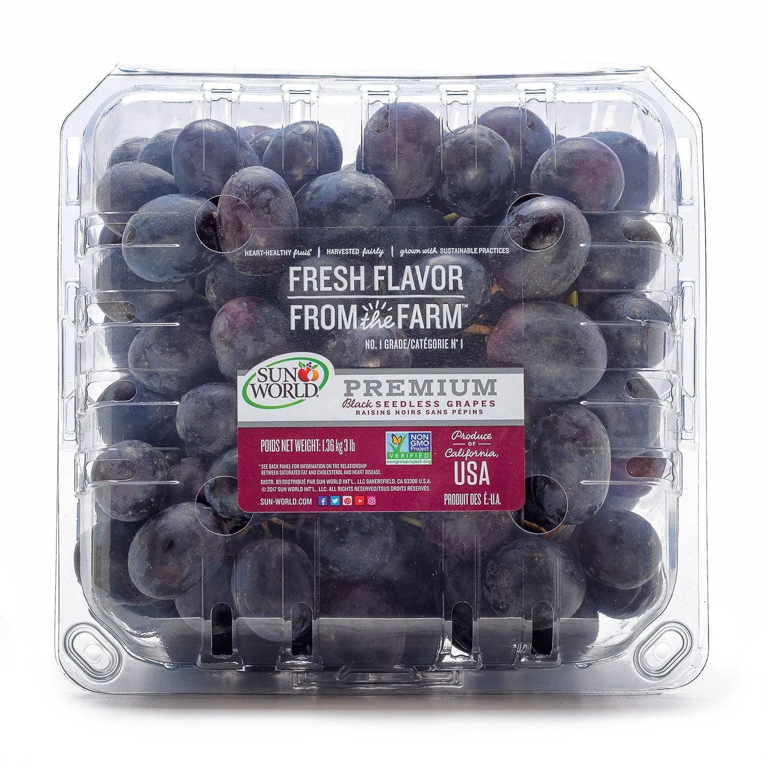 Black Seedless Grapes, 3 lbs.