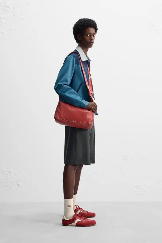 STUDDED LEATHER BAG X HARRY LAMBERT