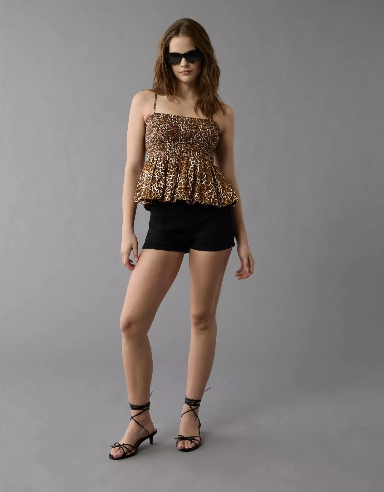 AE Smocked Bubble Tank Top