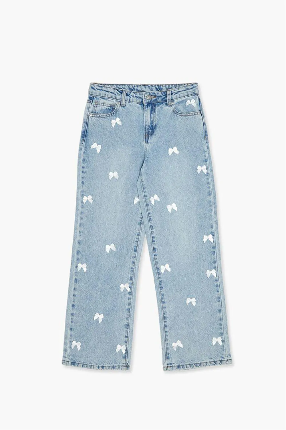 Girls Bow Straight Jeans (Kids)