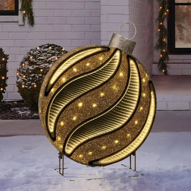 Member's Mark 32" Pre-Lit Gold Infinity Light Ornament Decor
