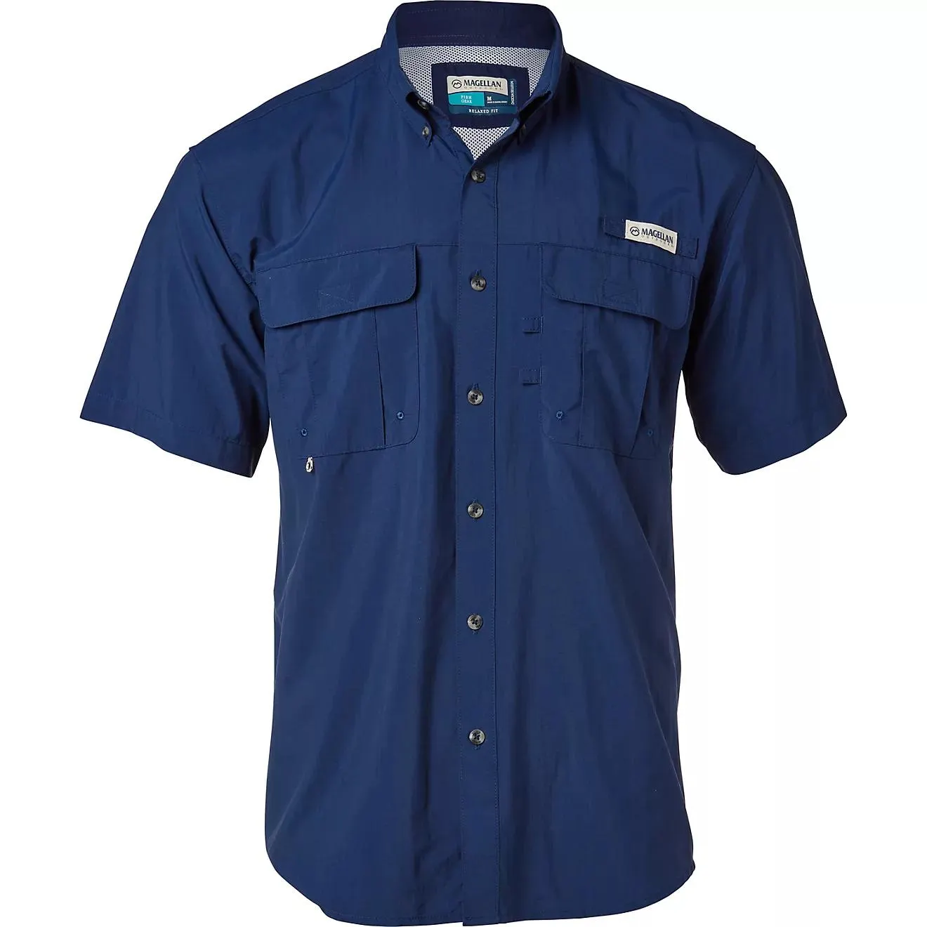 Magellan Outdoors Men's Laguna Madre Solid Short Sleeve Fishing Shirt