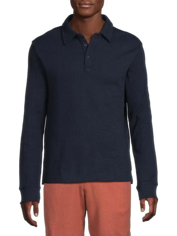 Waffle Long Sleeve Polo