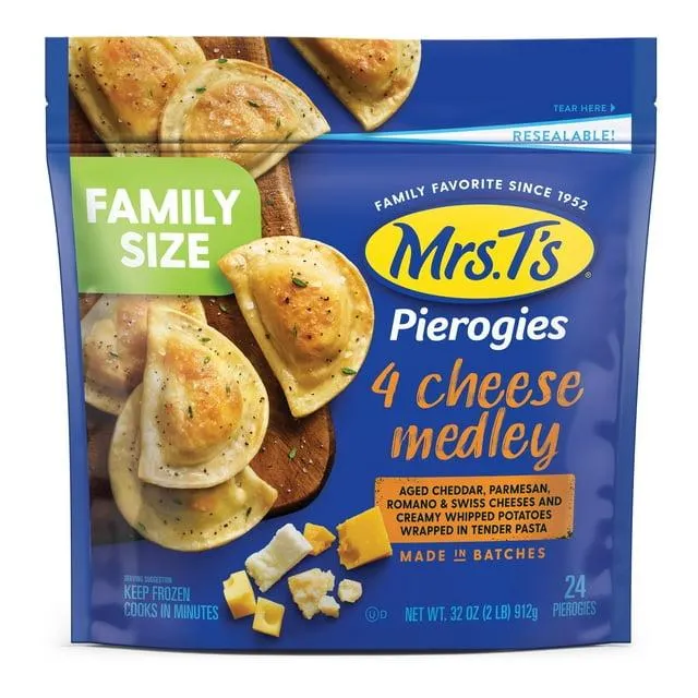 Mrs. T's Four Cheese Medley Pierogies - Family Size, 24ct