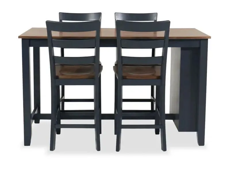 Gesthaven Counter Height Dining Table and 4 Barstools