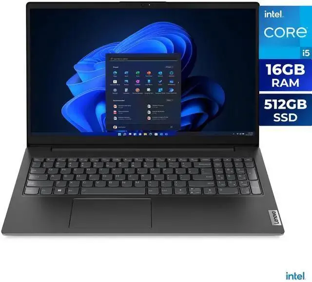 Lenovo V15 G4 15.6" FHD Laptop, Intel Core i5-13420H, 16GB RAM, 512GB SSD, Windows 11 Home, Black - 83A100PSUS