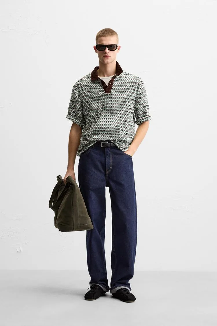 JACQUARD KNIT POLO