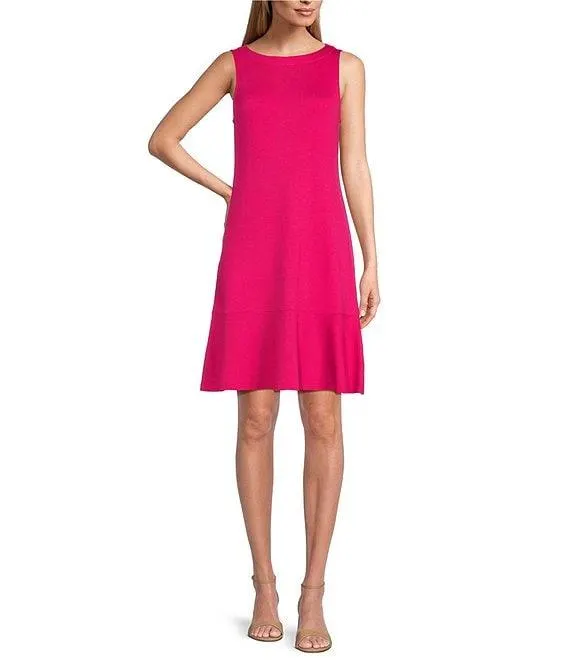 Darcy Solid Crew Neck Sleeveless Sheath Dress