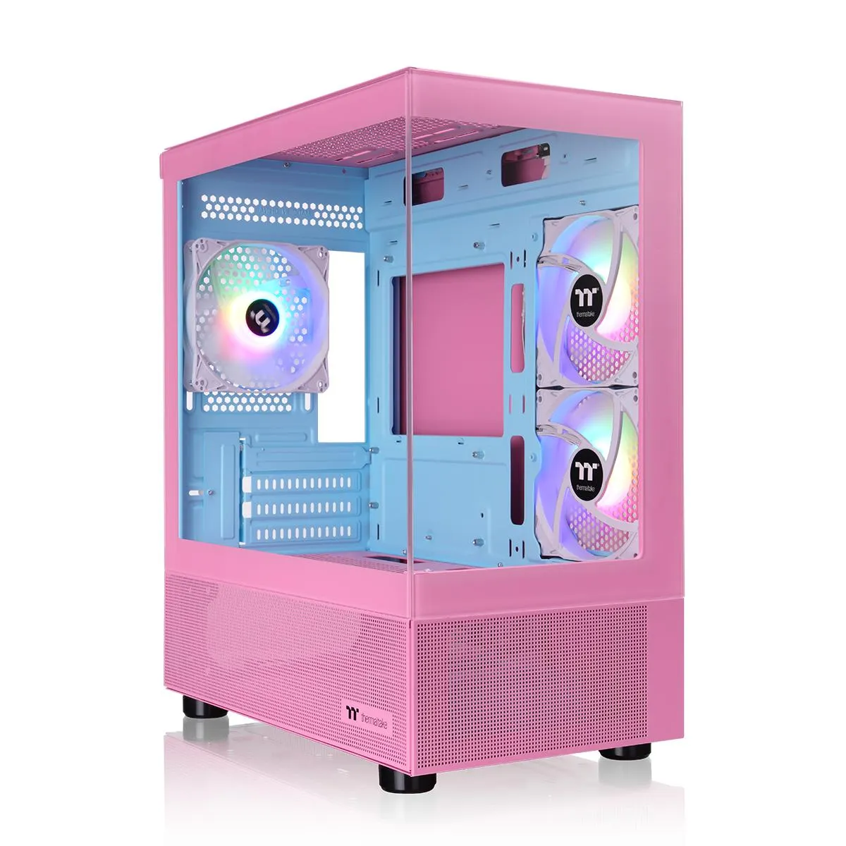 View 170 TG ARGB Bubble Pink Micro Chassis