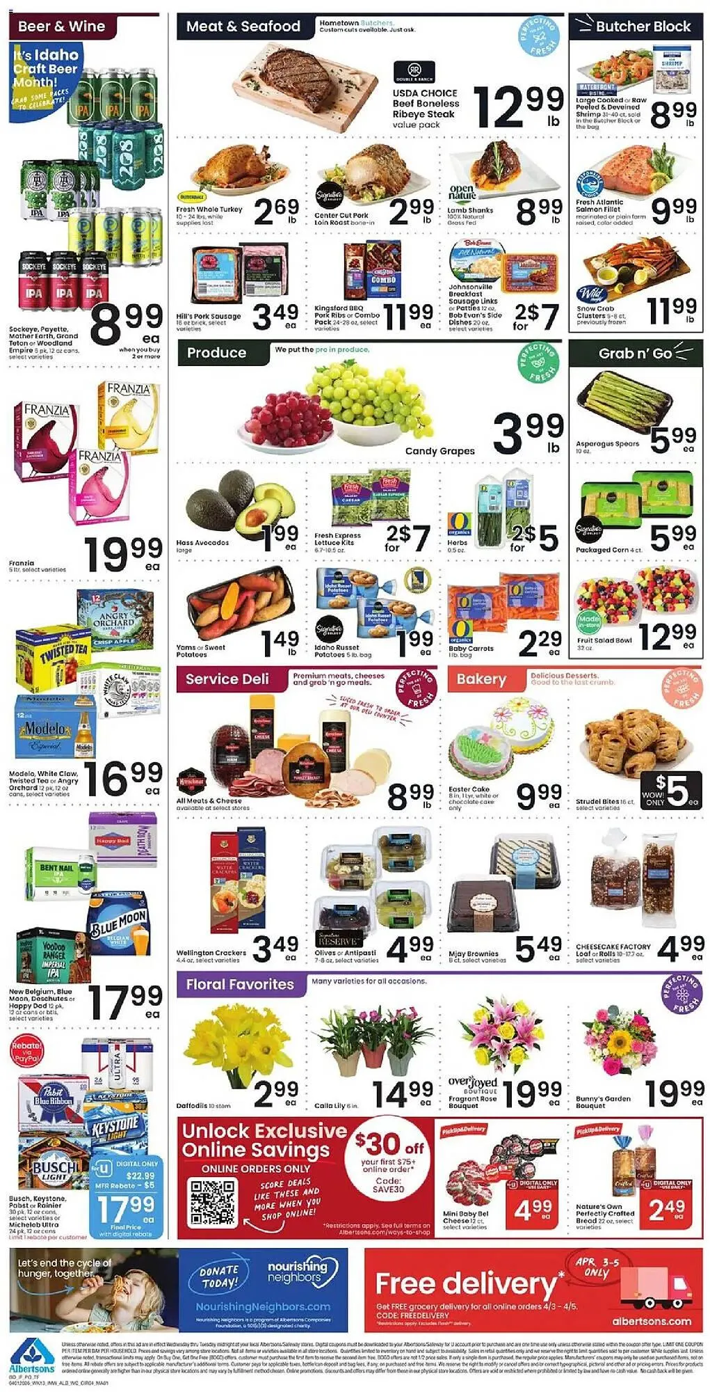 Weekly promotion Albertsons weekly ad spanning from April 1 to April 8 2026 - Page 4 for Catalogue 365