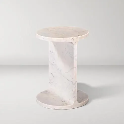 Emmett White Accent Table - White