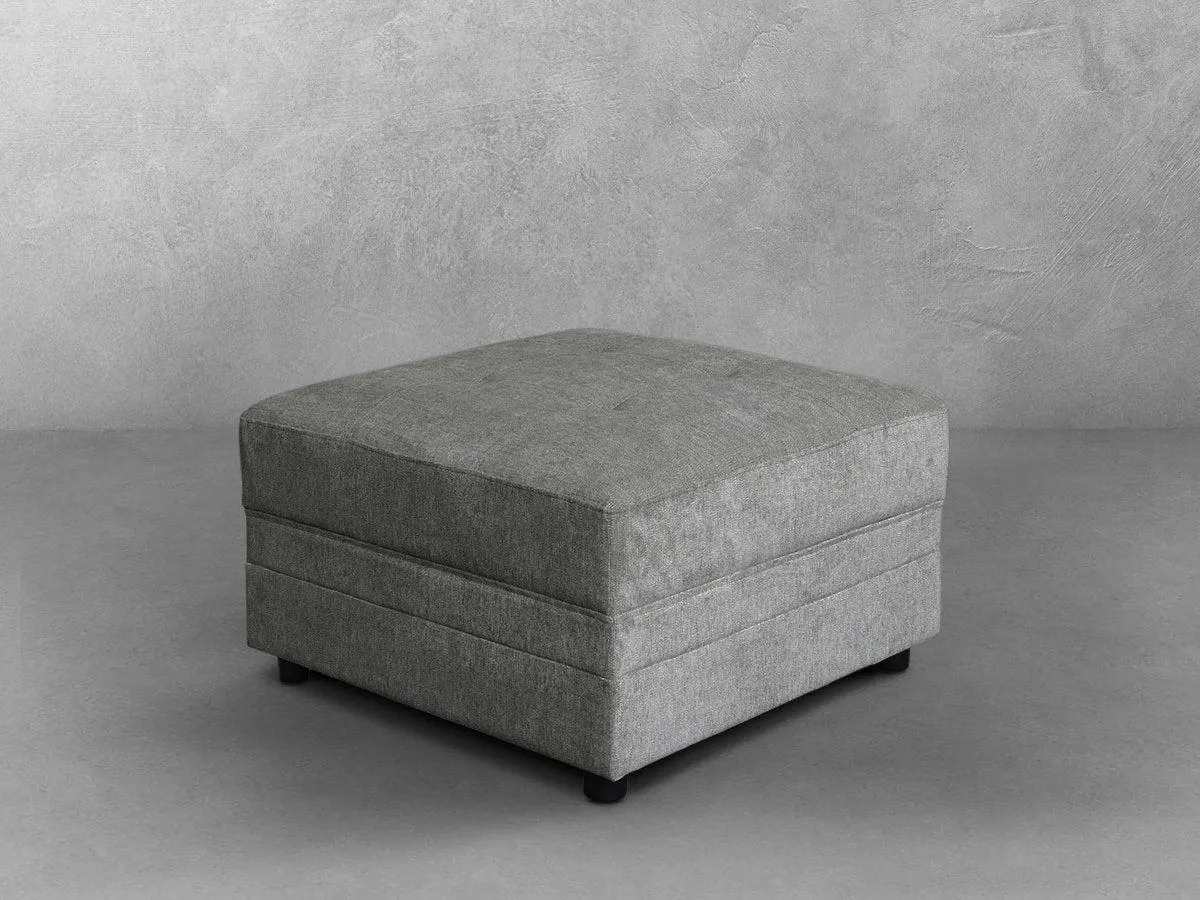 Brentwood Fabric Ottoman - Dark Gray
