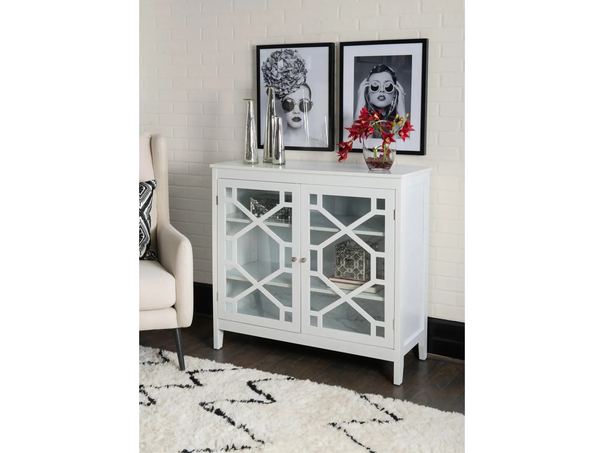 Linon Kedrick Large Cabinet