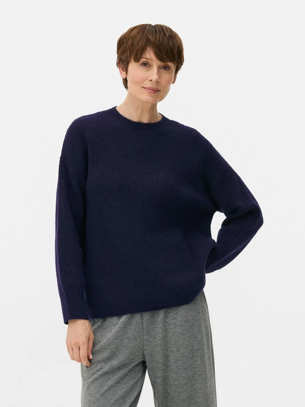 Pull en maille à col ras-du-cou