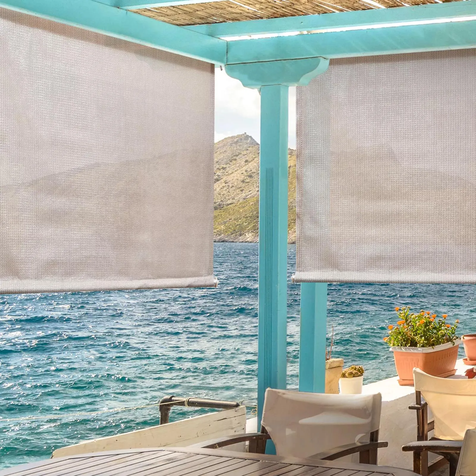 Sol Armor 7' x 6' Cordless Outdoor Sun Shade