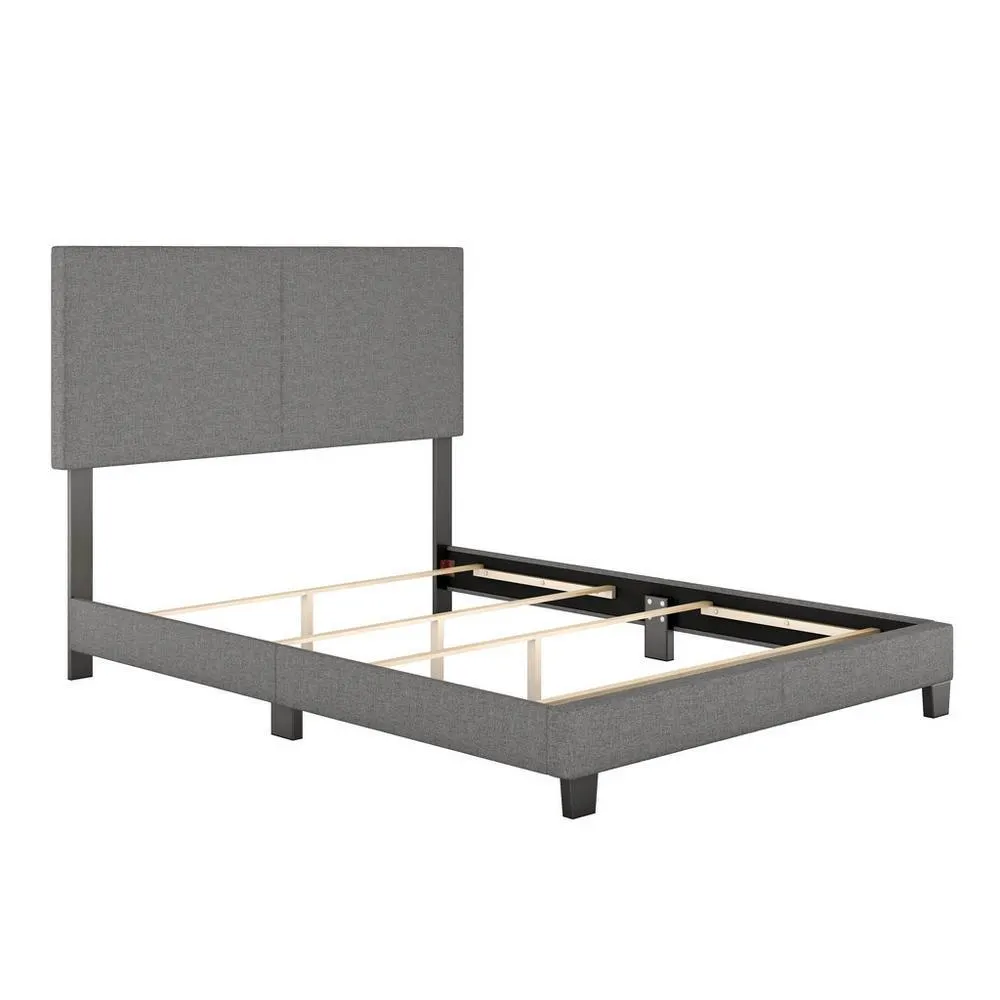 Malta King Grey Fabric Bed
