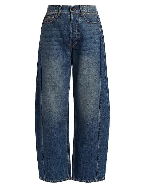 Ryder Saddle Barrel-Leg Jeans