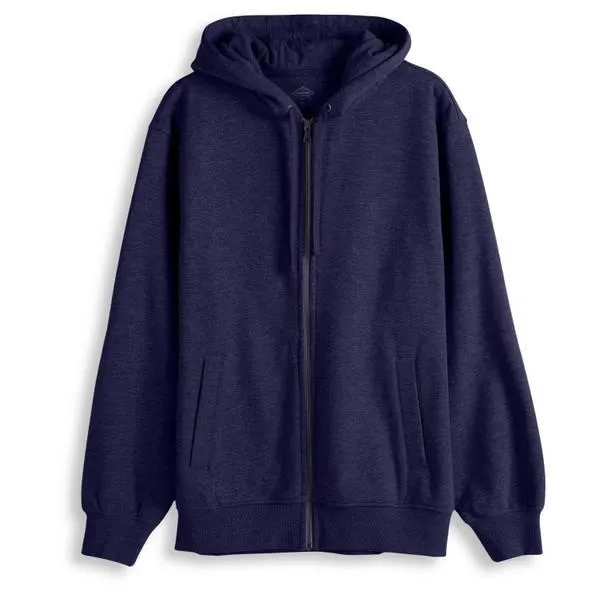 Men's Long Sleeve Zip Front Hooded Sweatshirt