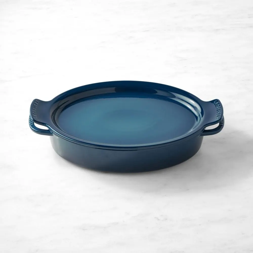 Le Creuset Heritage Stoneware Oval Baker with Platter Lid, 3 1/2-Qt.