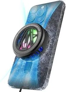 Maledan Wireless Charger Phone Cooler, Qi2 Mag Safe Magnetic Charger for iPhone Samsung Galaxy Cooling Fan, Portable 15W Fast Charging Cooling Pad for Car & Cool Gaming Cell Phone Chargers Accessories