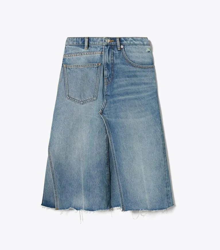 DECONSTRUCTED DENIM SKIRT