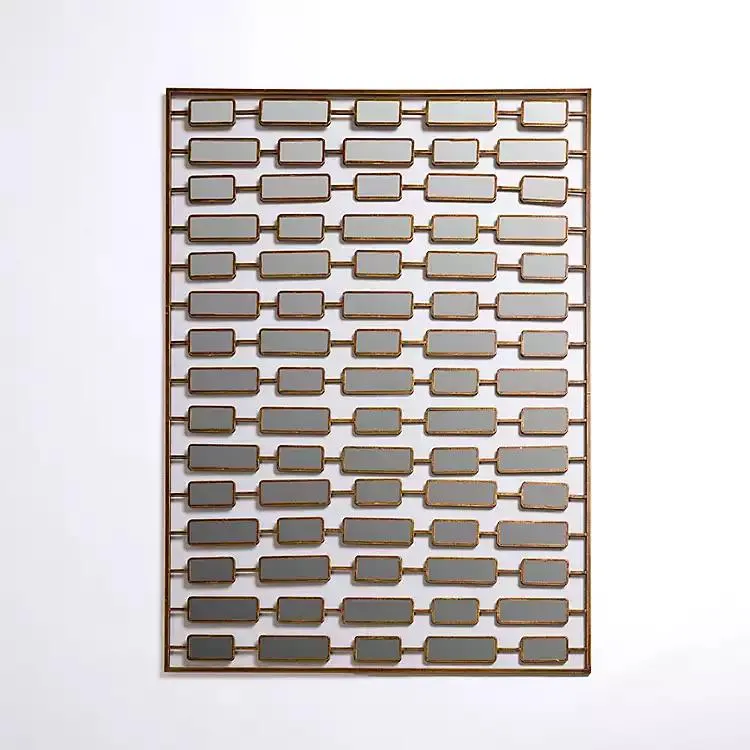 Bronze Metal and Mirror Wall Plaque