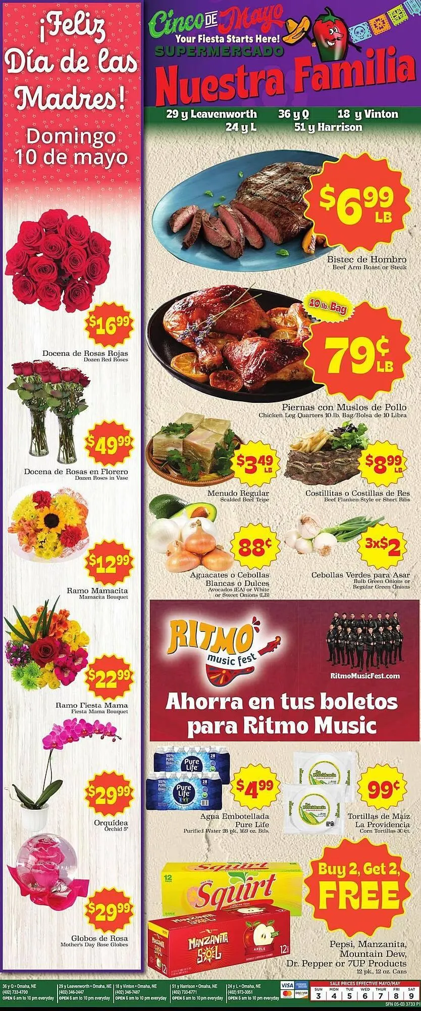 Weekly ad Supermercado Nuestra Familia weekly ad from May 3 to May 9 2026 - Page 1