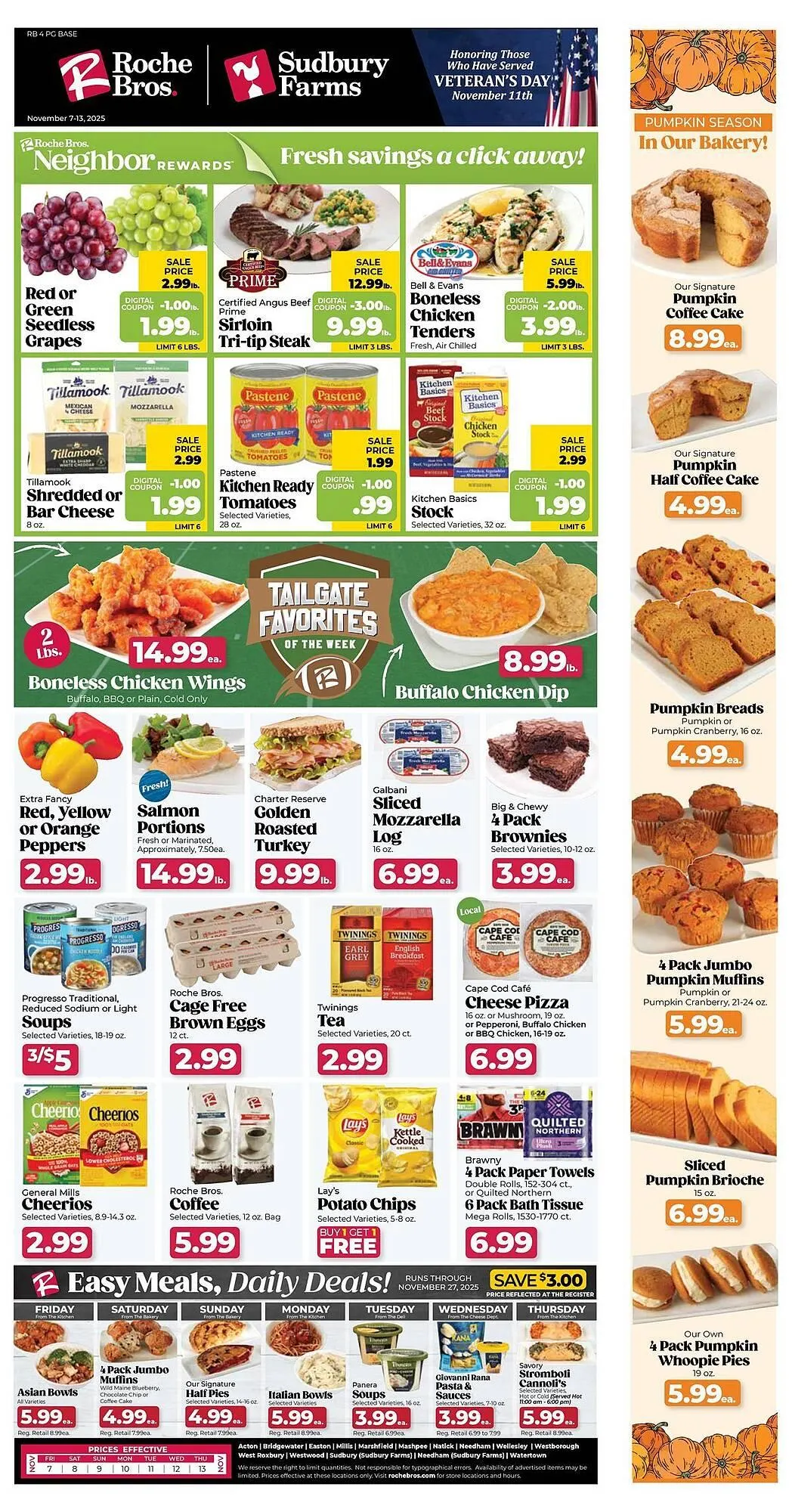 Weekly ad Roche Bros weekly ad from November 7 to November 13 2025 - Page 1