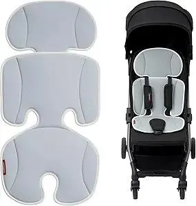 Momcozy Breathable Stroller Seat Liner | Universal Adjustable Soft Pad | Soft & Dry Comfort | Detachable 2-Piece Feel Cold to The Touch Cushion | Fits Strollers, High Chair, Bassinet, Swing