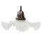 French Art Nouveau Frosted Glass Pendant Light, 1920s