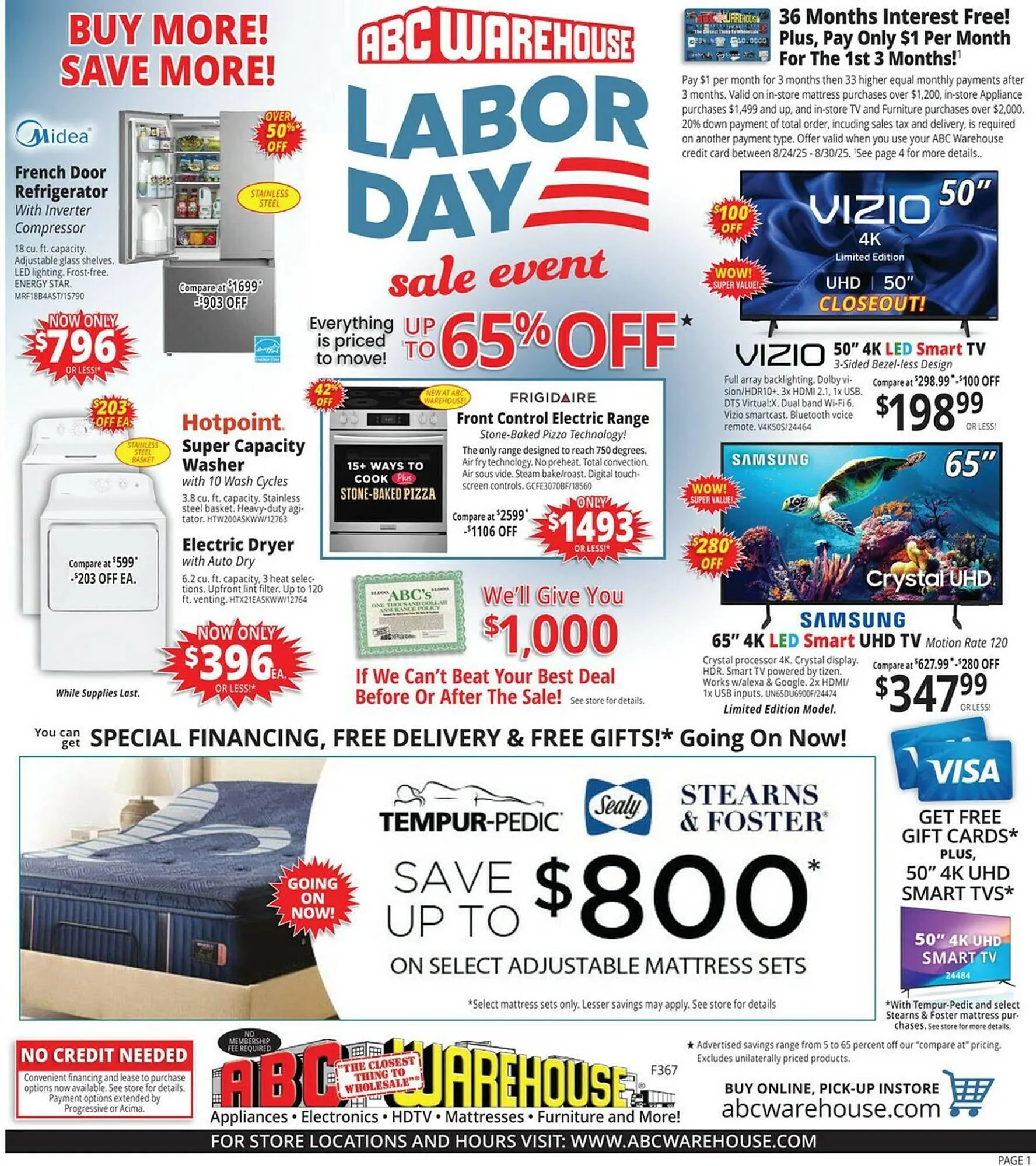 Weekly ad ABC Warehouse Weekly Ad from August 24 to August 30 2025 - Page 1