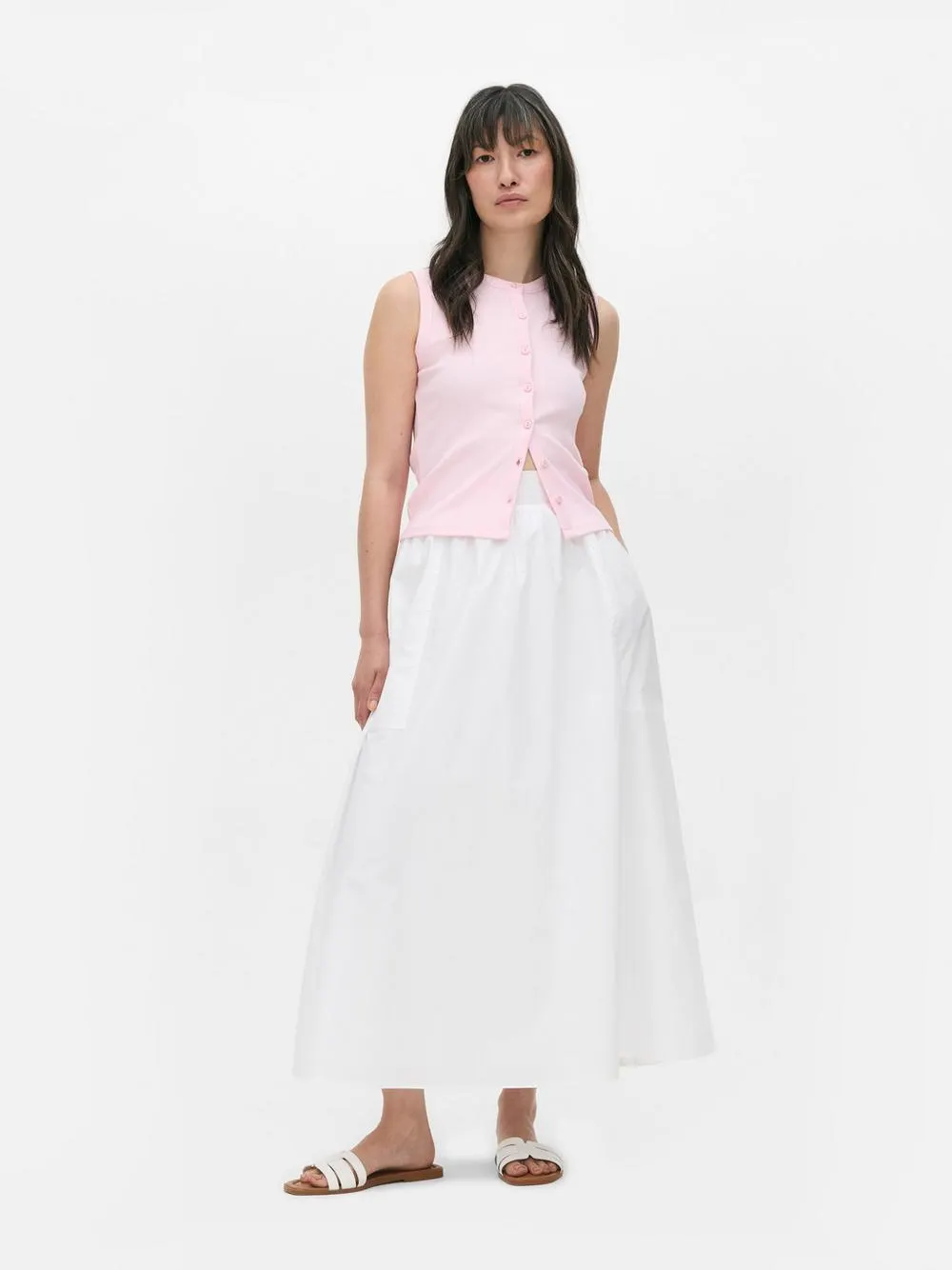 Buttoned Ribbed Vest