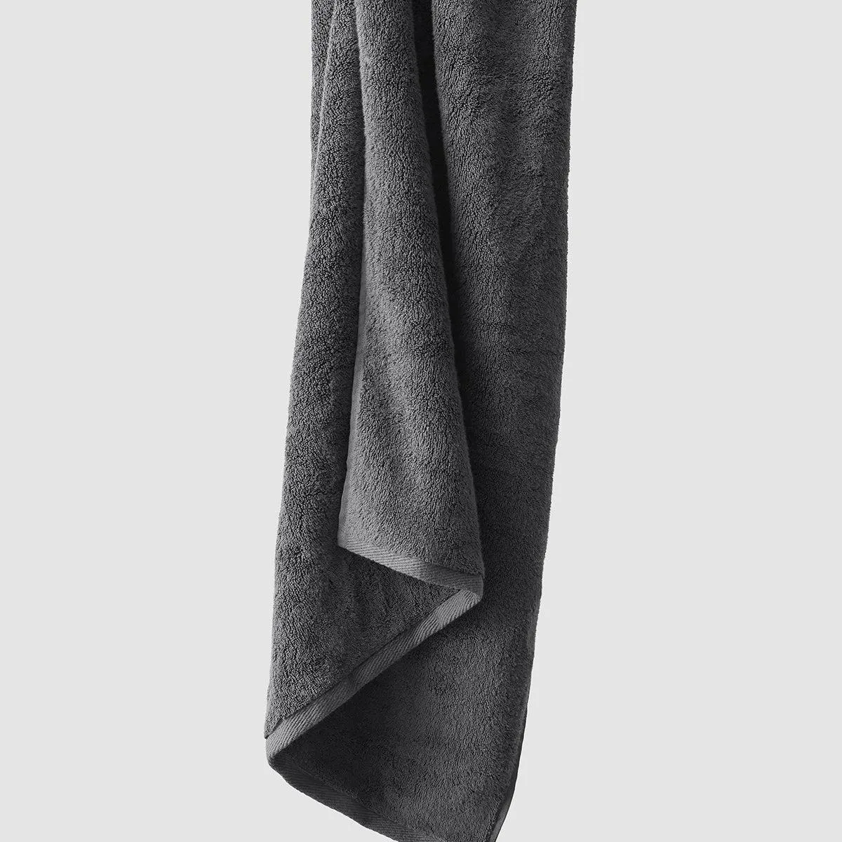 The Citizenry Organic Plush Face Towels Charcoal