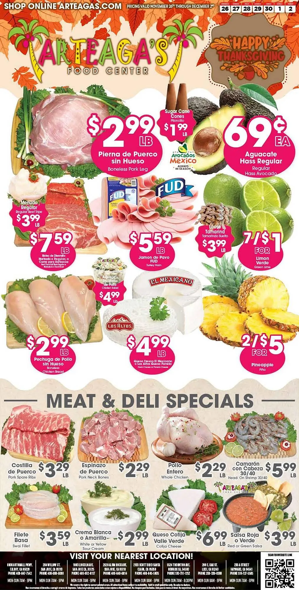 Weekly ad Arteagas Food Center weekly ad from November 26 to December 2 2025 - Page 1