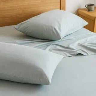 Meso Queen Brushed Cotton Sheet Set - Seafoam