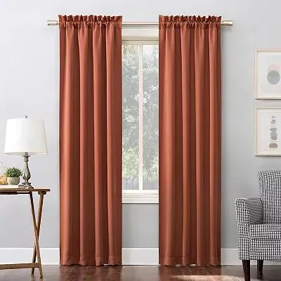 Sun Zero 1-Panel Ludlow Blackout Rod Pocket Window Curtain