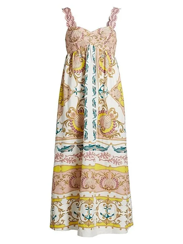 Maritime Magic Sleeveless Maxi Dress