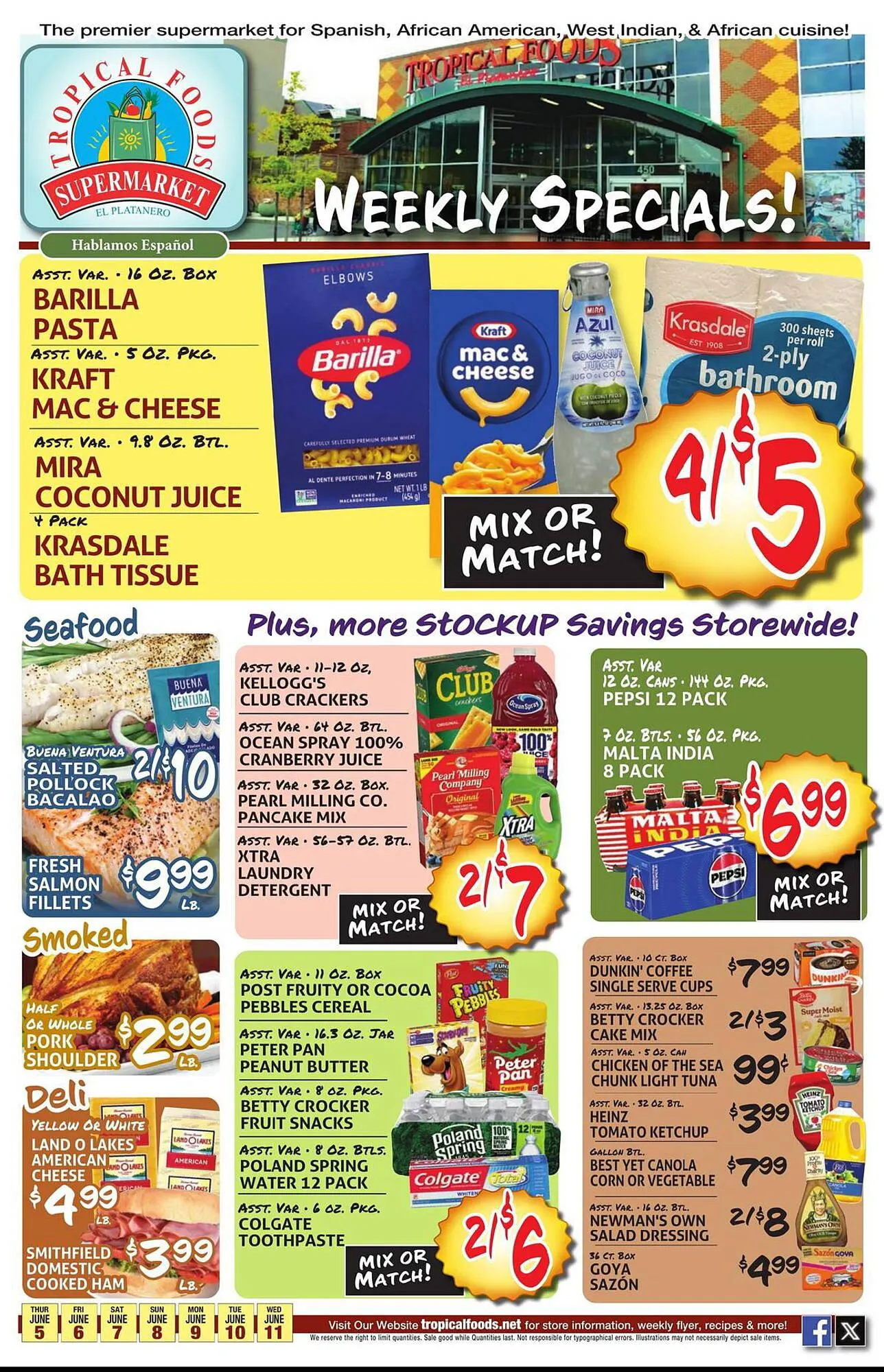 Catálogo de Tropical Foods Supermarket Weekly Ad 5 de junio al 11 de junio 2025 - Página 1