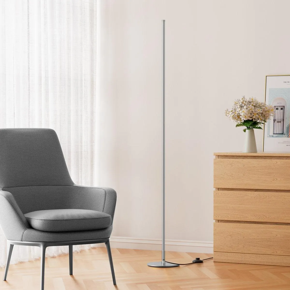 Allana 57.5" Dimmable LED Novelty Corner Floor Lamp