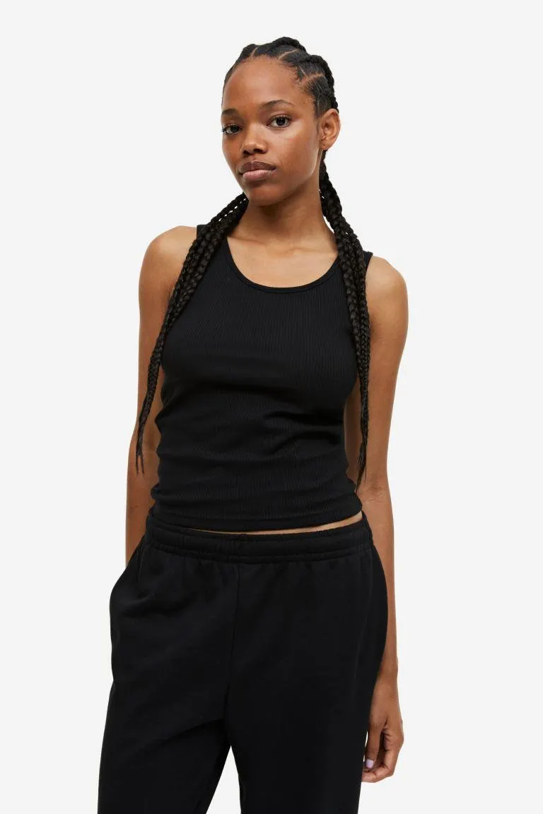 Ribbed Cotton Tank Top