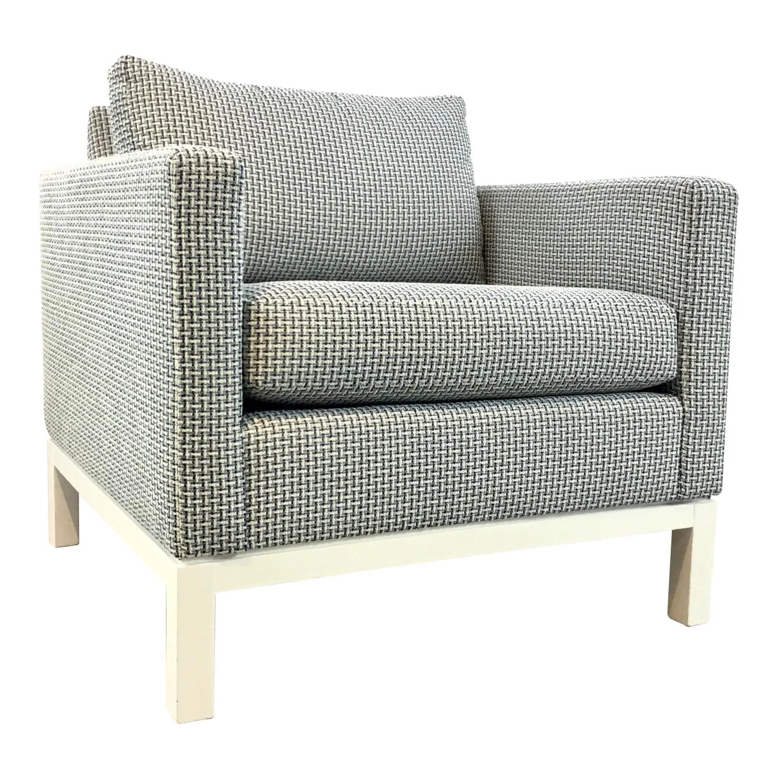 Bungalow 5 Modern Blue Tweed Rachel Club Chair