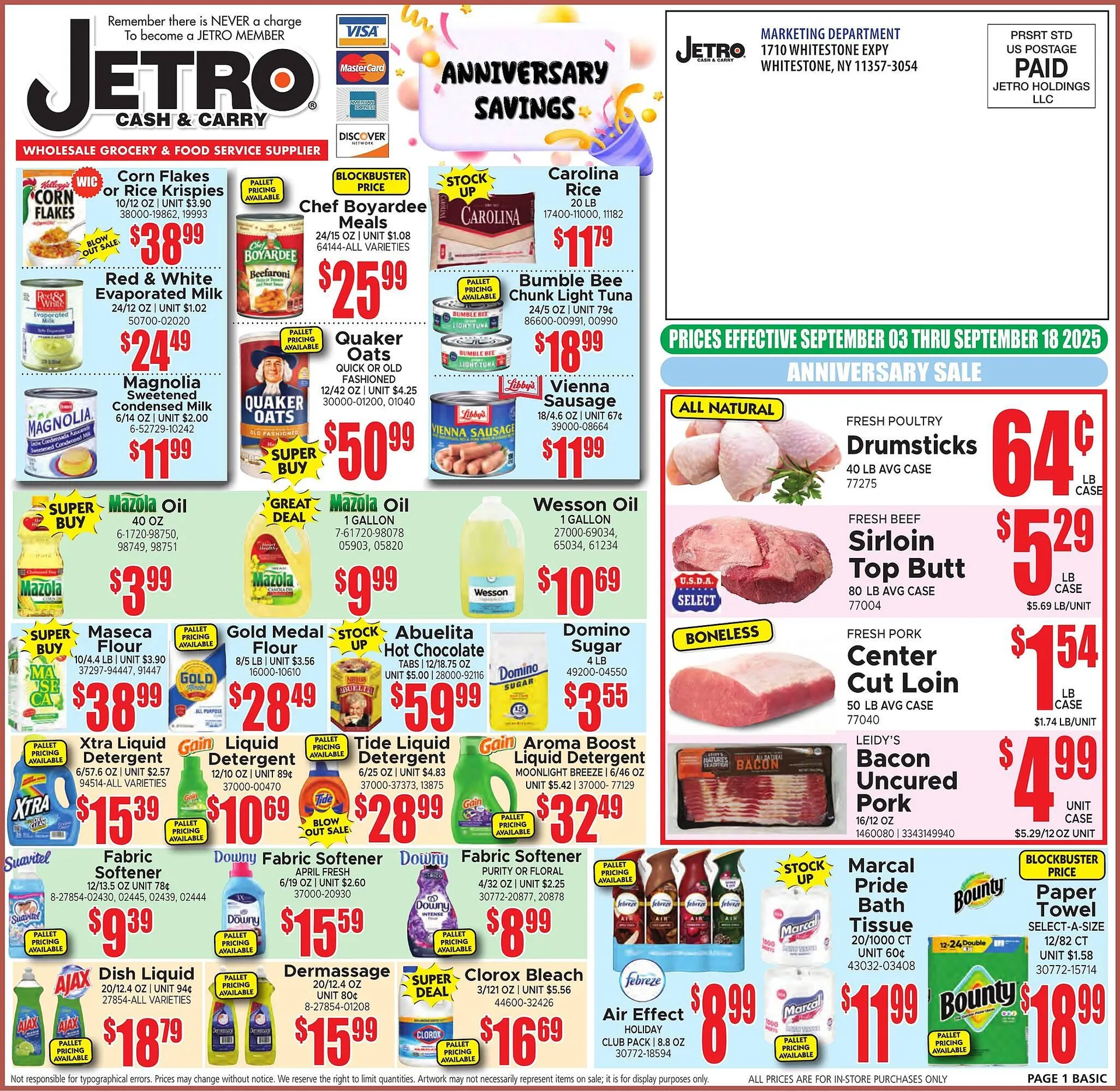 Weekly ad Jetro flyer from September 3 to September 18 2025 - Page 1