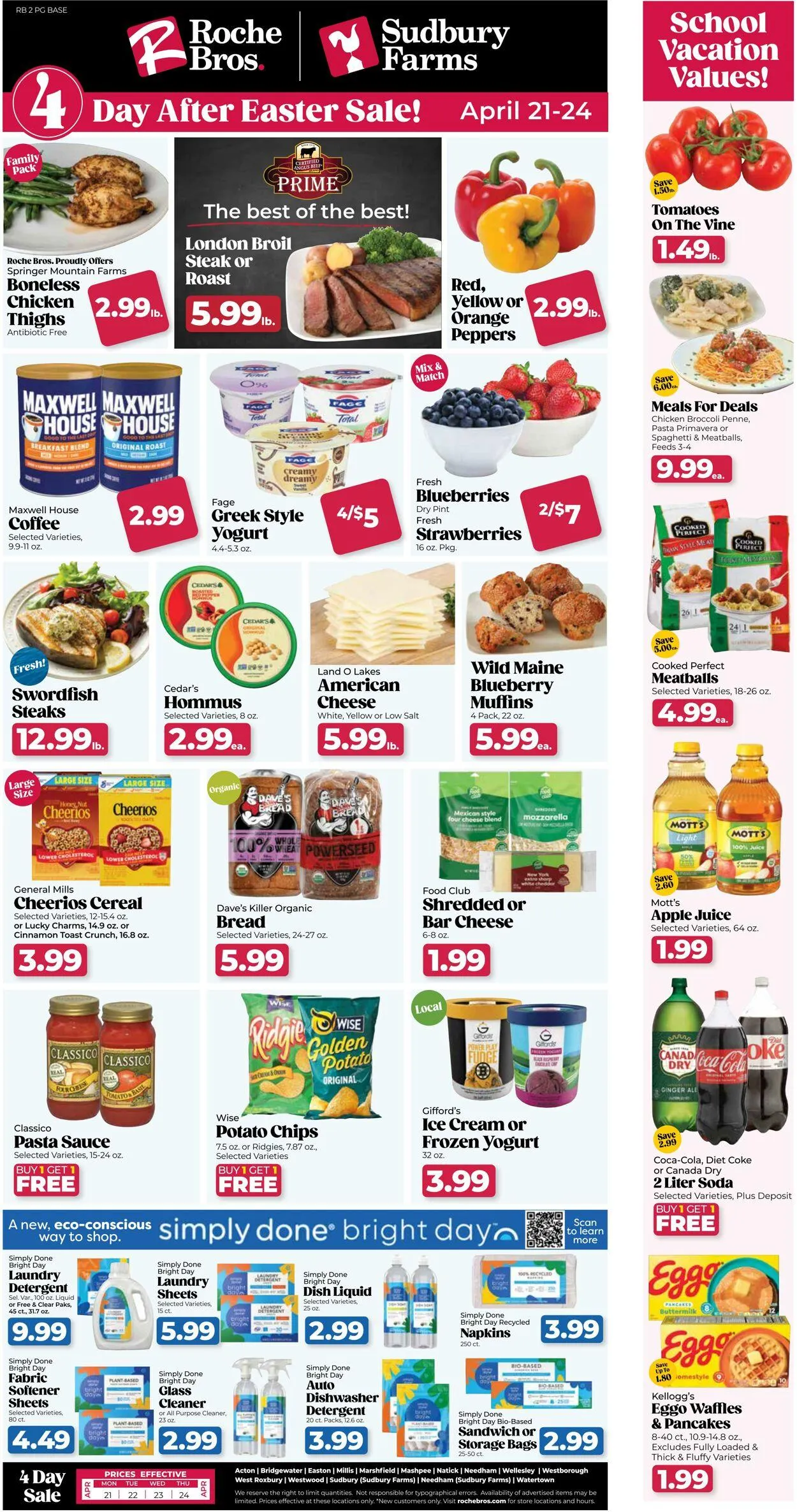 Weekly ad Roche Bros from April 18 to April 24 2025 - Page 1